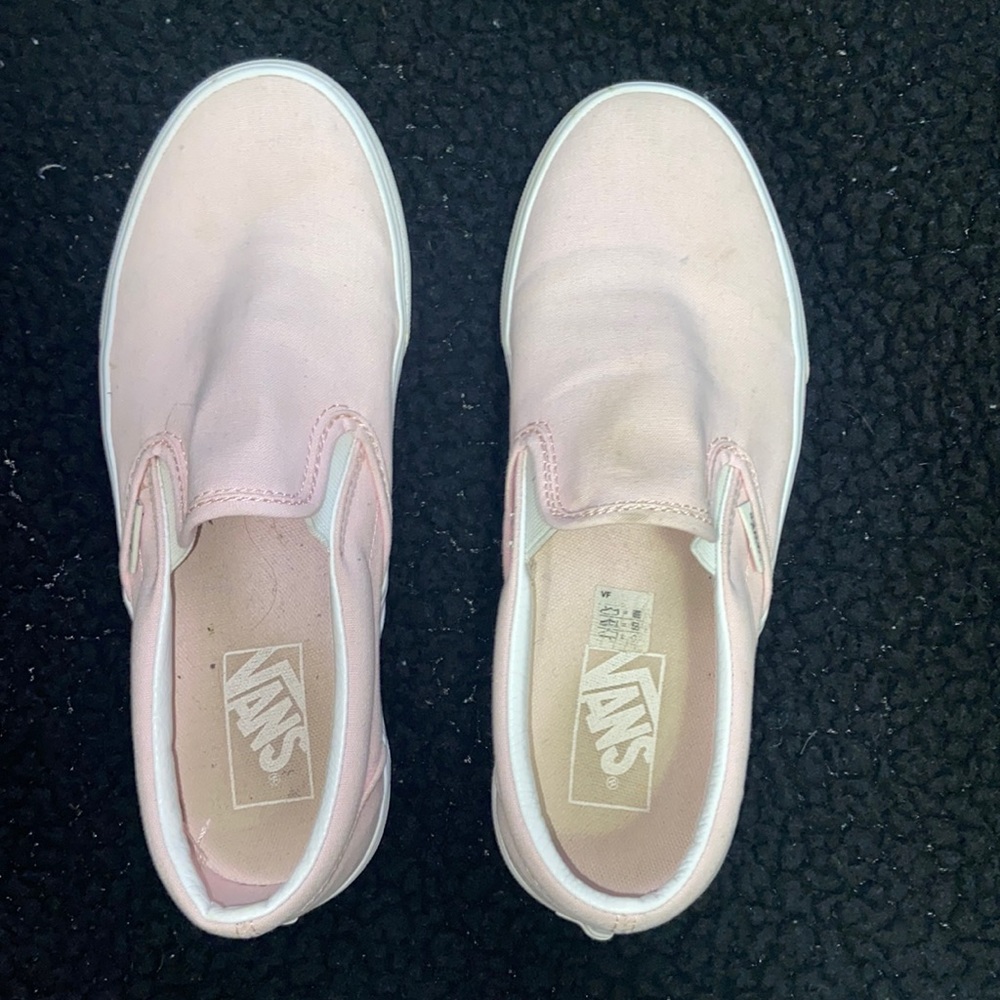 light pink slip on vans